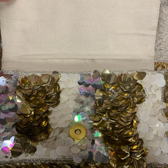 Anthropologie sequin crossbody clutch purse wtags - Picture 7 of 11